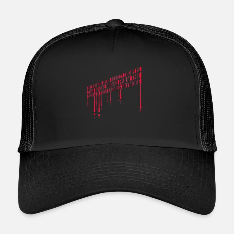 drinks from enemies skulls Trucker Cap