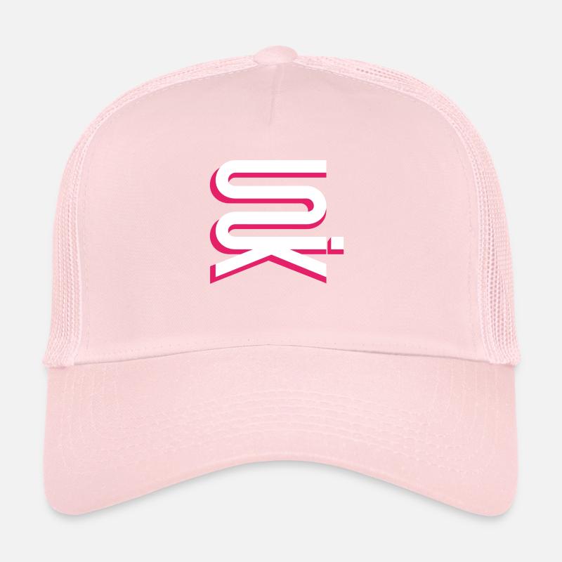 UNIK high vertical whitepink Trucker Cap