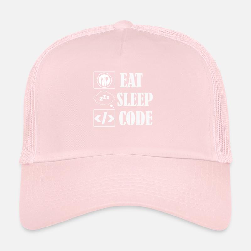 Logiciel de codage de code Eat Sleep Casquette trucker 