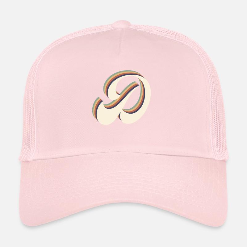 lettre d Casquette trucker 