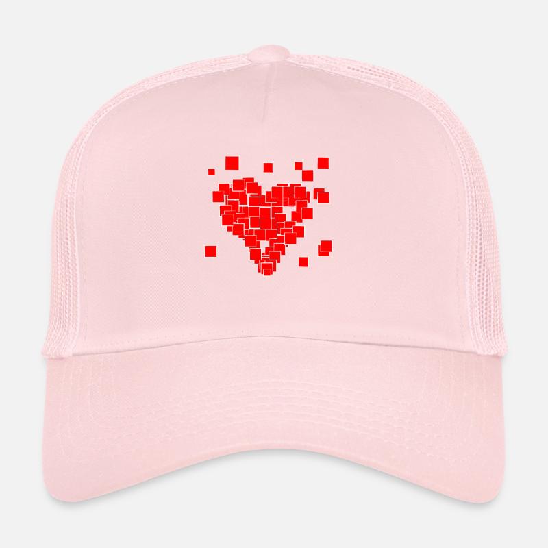 Cœur de pixel Casquette trucker 