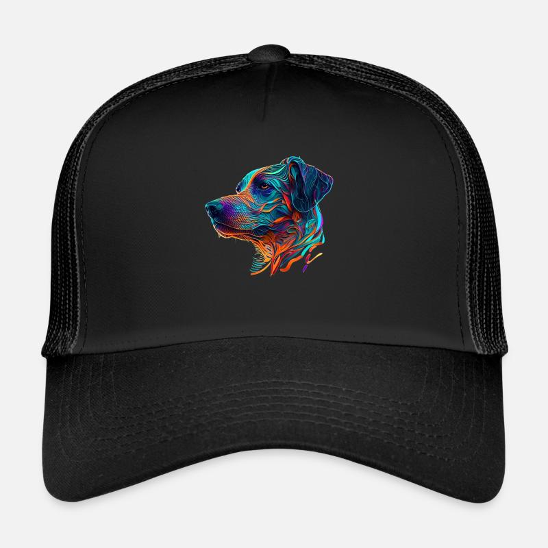 Race de chien Rhodesian Ridgeback comme tête de chien Casquette trucker 
