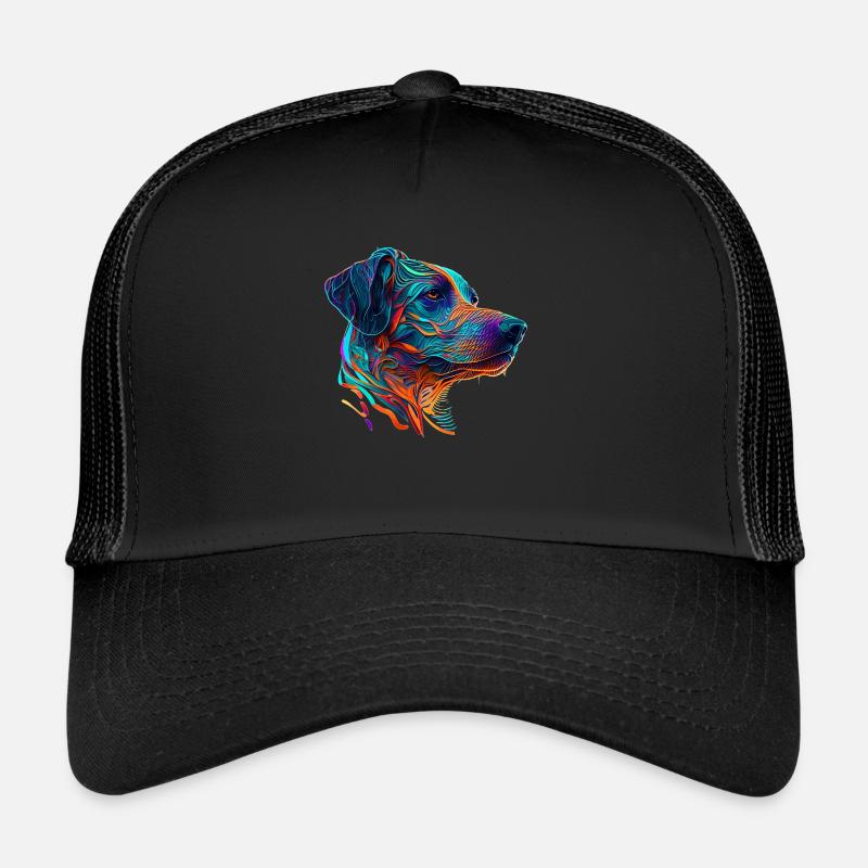Rhodesian Ridgeback Dog breed vector dog in colorful Trucker Cap