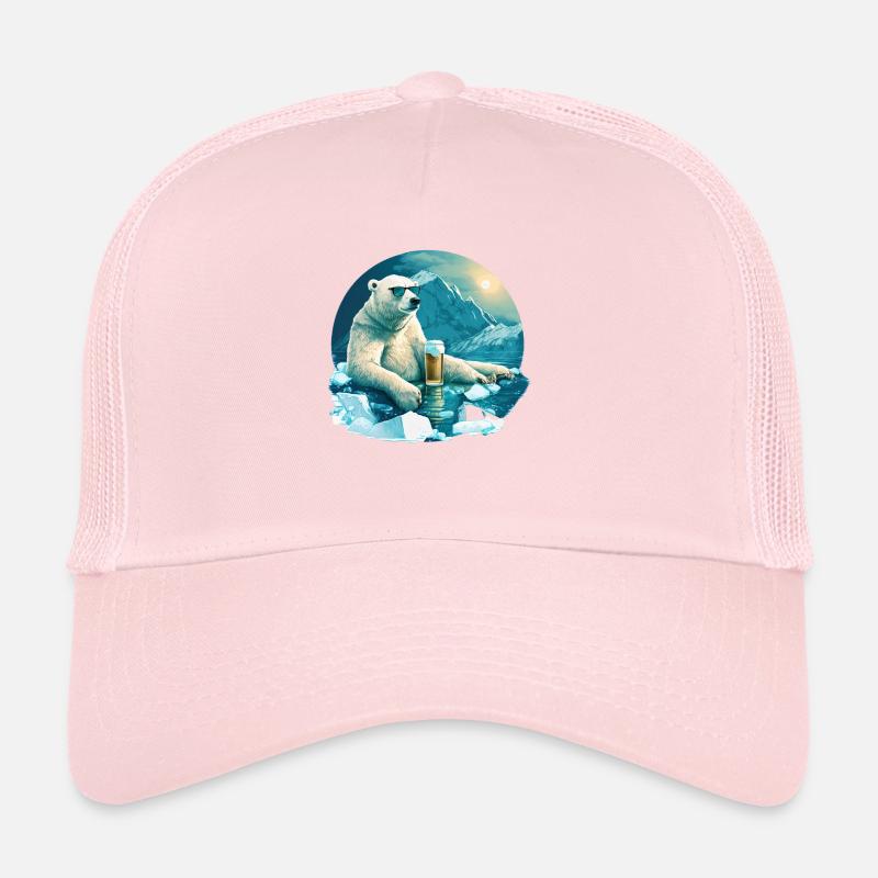 L’ours polaire frissonne avec de la bière Casquette trucker 