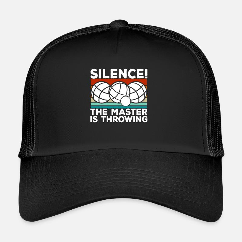 Boccia Boule Boccia Geschenk Boccia Kugel - Trucker Cap - Schwarz/Schwarz