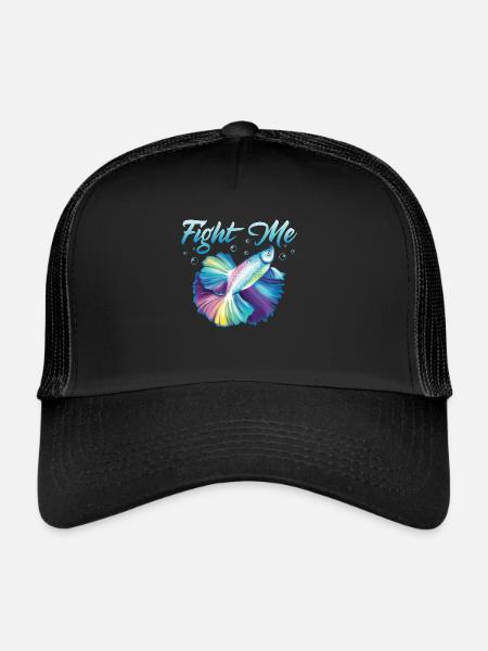 Fight Me Fish Keeping Aquarium Propriétaire - Casquette trucker  - noir/noir - Devant