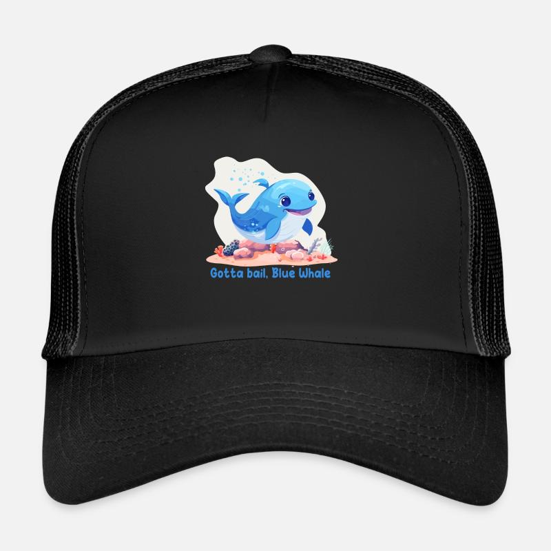 Gotta bail, Blue Whale - Casquette trucker  - noir/noir