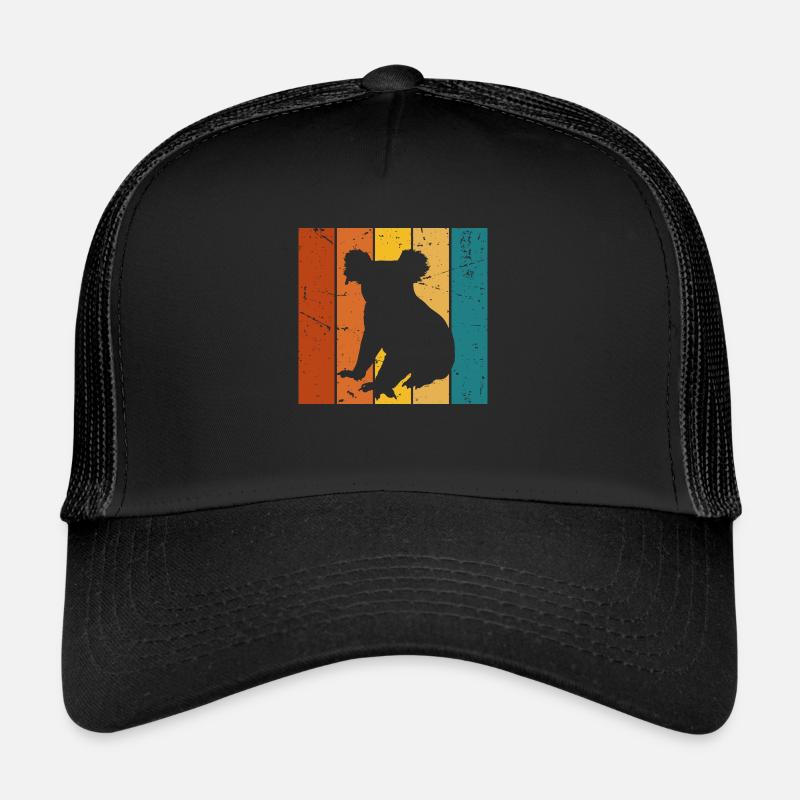 Koala Vintage-Geschenk - Trucker Cap - Schwarz/Schwarz