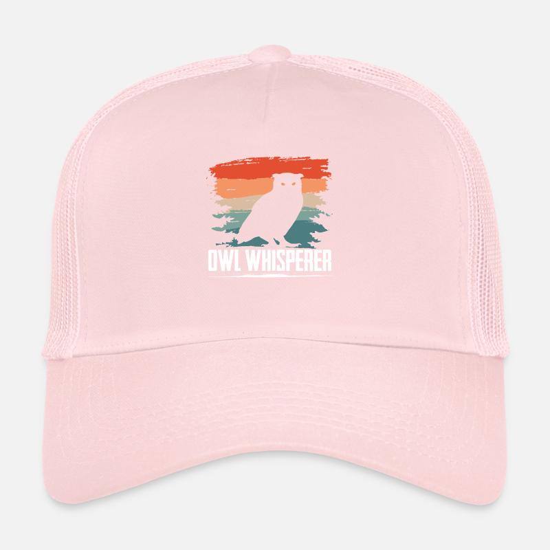 Owl Whisperer Silhouette d’ornithologue rétro Casquette trucker 