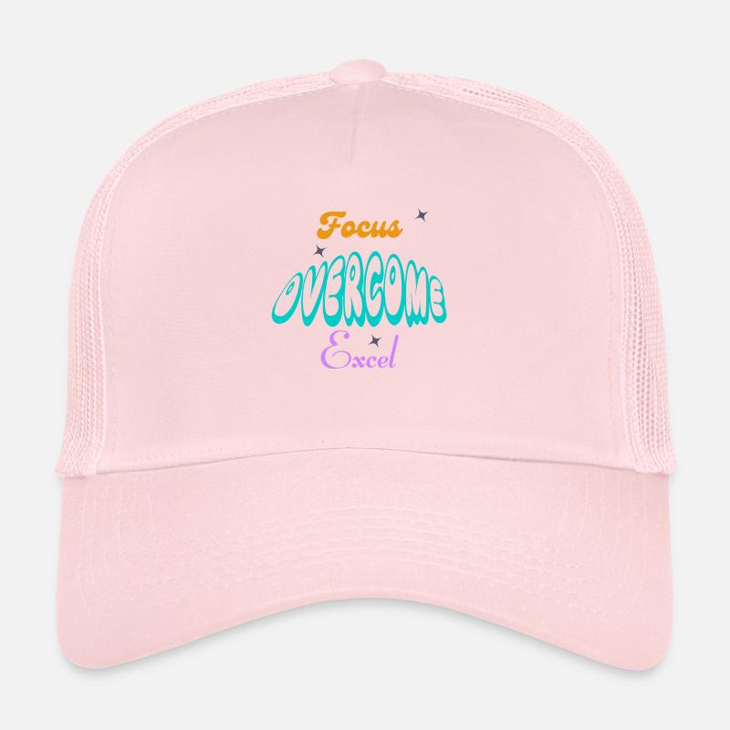 Fucus, Overcome, Excel typography Trucker Cap