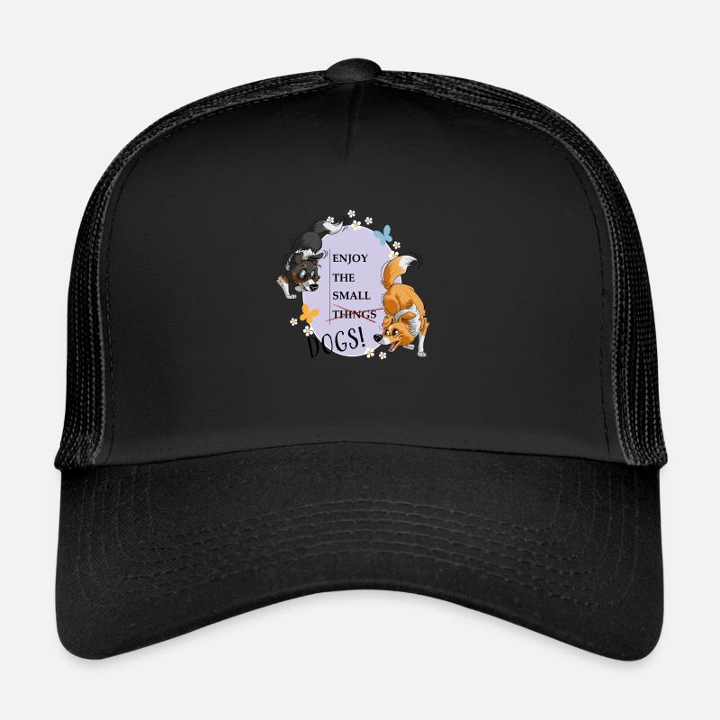 Die kleinen Dinge.. äh Shelties zählen! - Trucker Cap - Schwarz/Schwarz