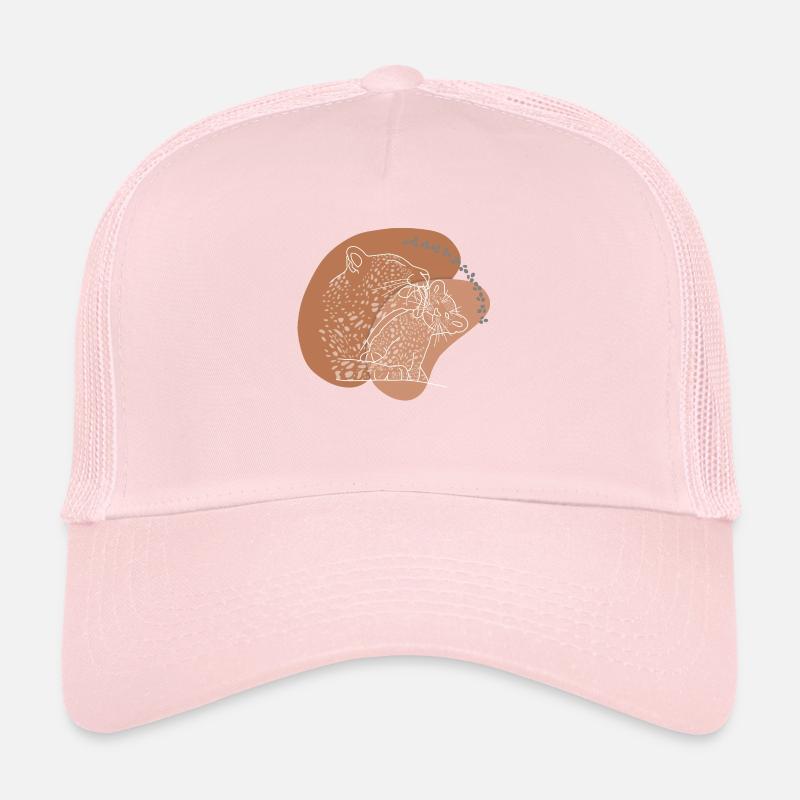 « Leopard », Boho Line Art Design, série « Big 5 » Casquette trucker 