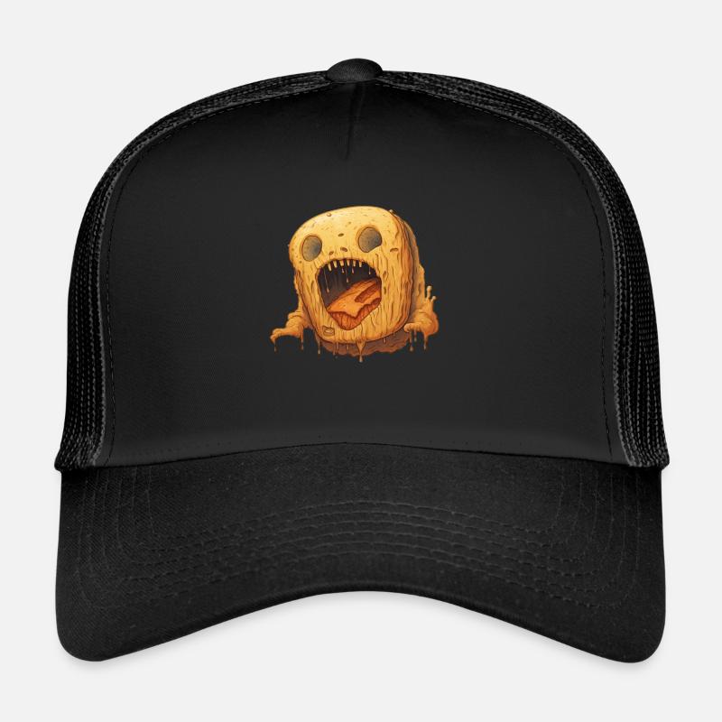 Brot-Monster - Trucker Cap - Schwarz/Schwarz