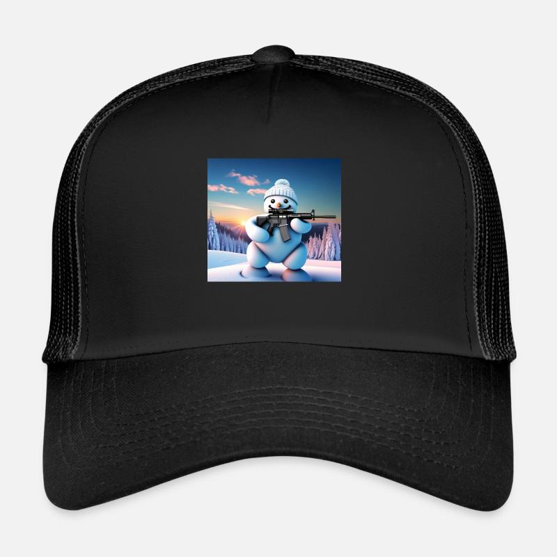 Gangster Schneemann Trucker Cap