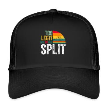 Zu leicht, um lustige Bowler Bowling-Spieler zu spalten - Trucker Cap - Schwarz/Schwarz - Vorne