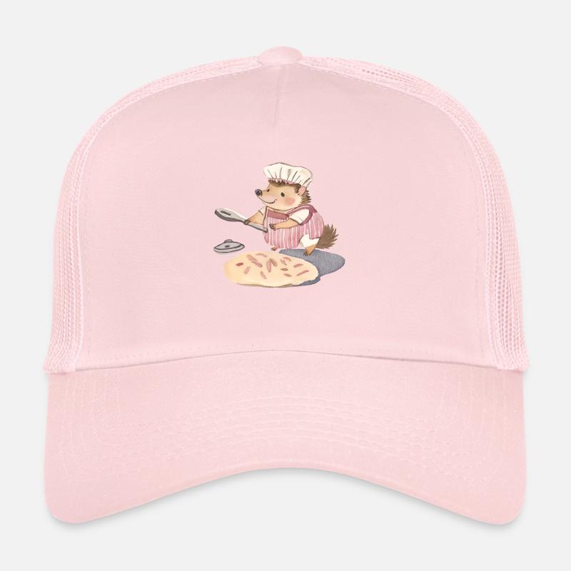 Fröhlicher Igel-Bäcker: Herzliche Genüsse Trucker Cap