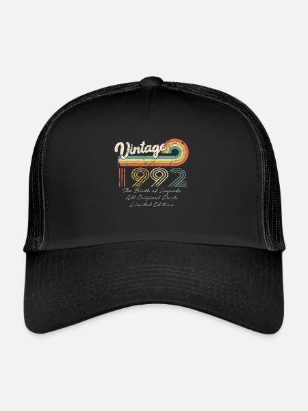 Génial depuis 1992 anniversaire 1992 millésime 199 - Casquette trucker  - noir/noir - Devant
