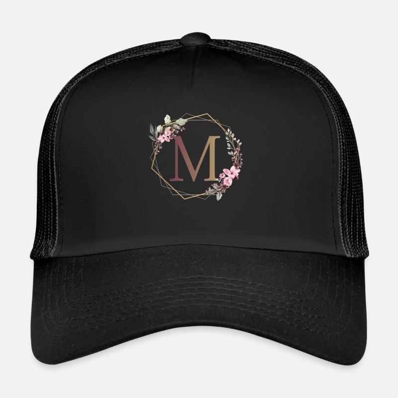 M umgeben von Blumen - Trucker Cap - Schwarz/Schwarz