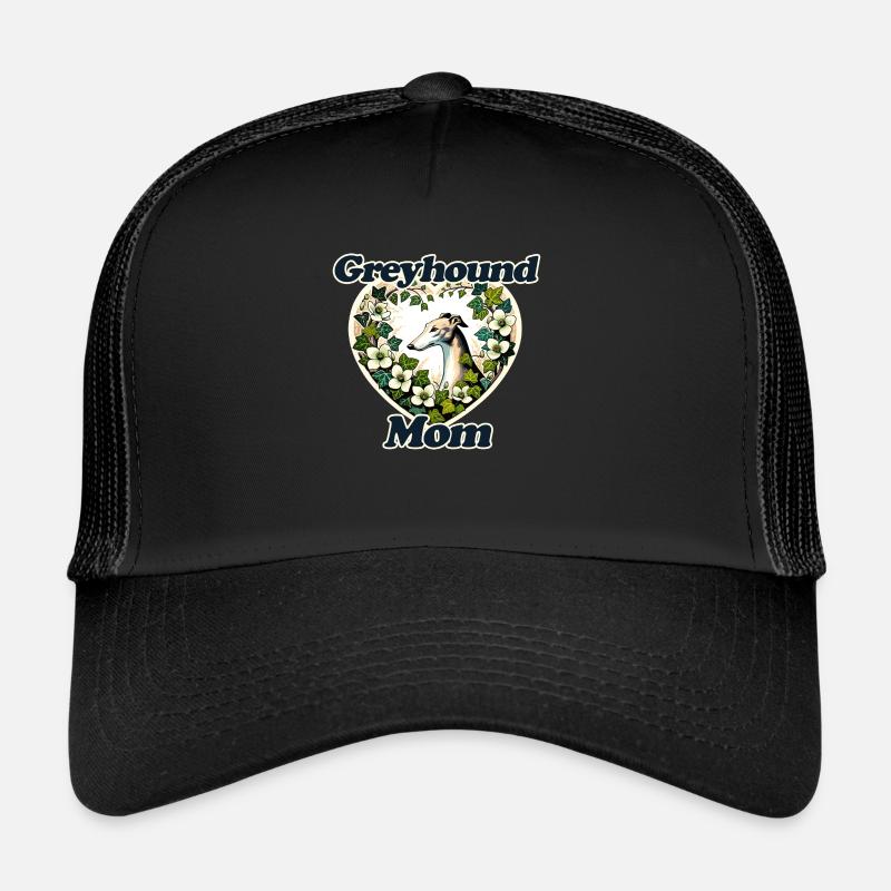 Greyhound Mom - Trucker Cap - black/black