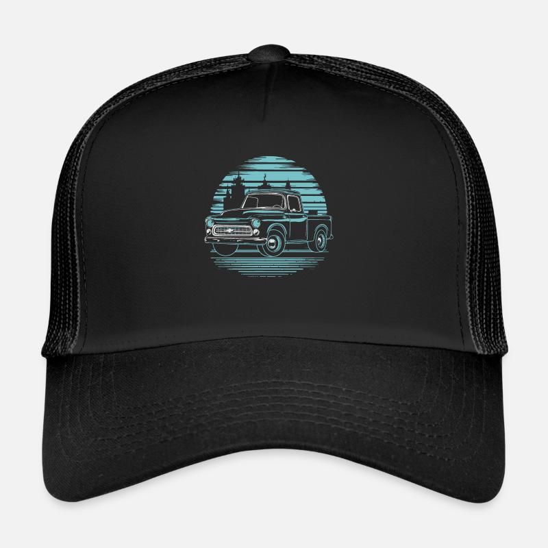 Chevy C10 Silhouette - Trucker Cap - Schwarz/Schwarz
