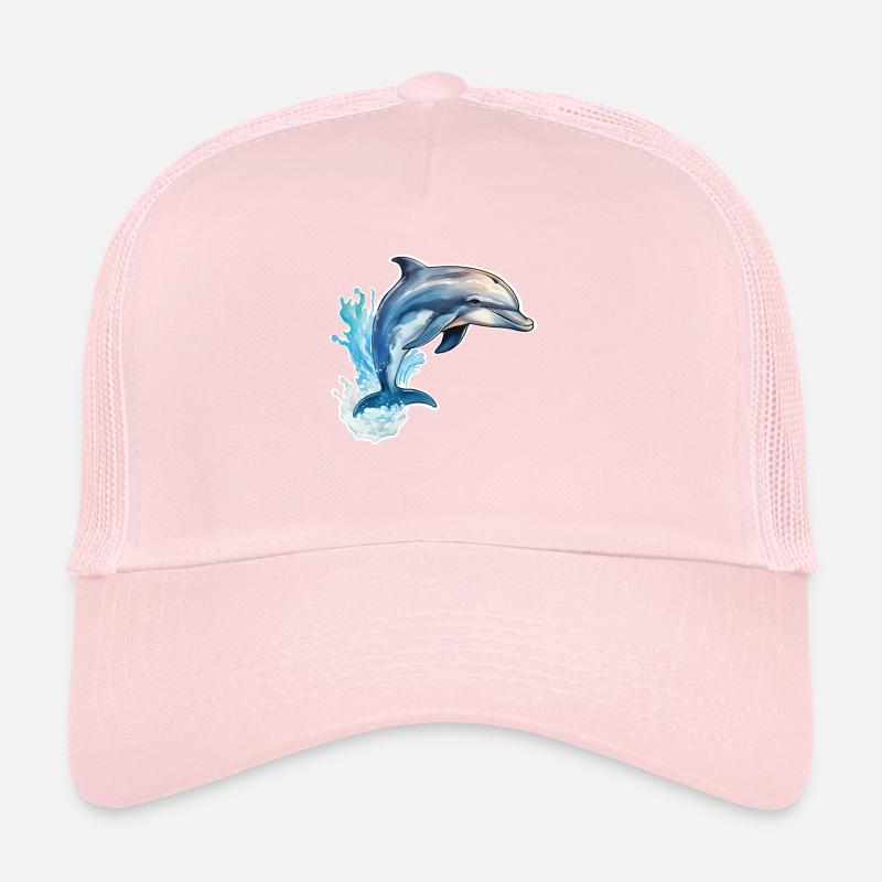 Dolphin jumping Trucker Cap