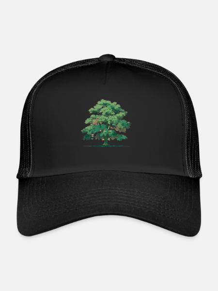 Arbre - Casquette trucker  - noir/noir - Devant