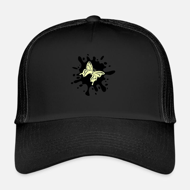 Papillon éclaboussure de couleur Casquette trucker 