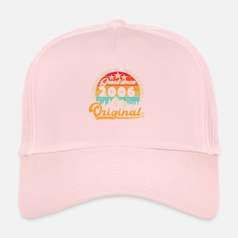 Millésime Né(e) 2006 Cadeau Anniversaire. Casquette trucker 
