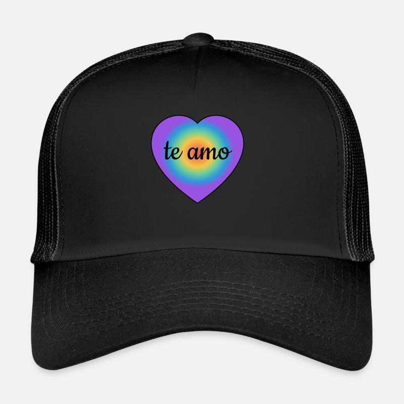 Te amo Ich liebe dich auf Spanisch Herz corazon Trucker Cap