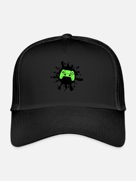 Gamer Gamepad Blobs - Trucker Cap - black/black - Front