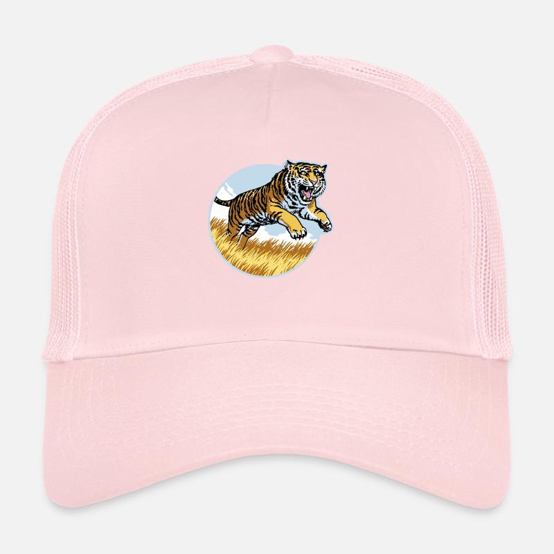 Tiger im Sprung Trucker Cap