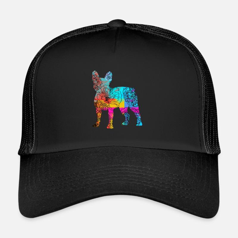 Bouledogue Français Fleurs De Chien Casquette trucker 