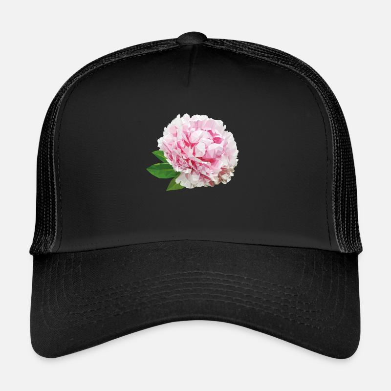 Pfingstrose - Trucker Cap - Schwarz/Schwarz
