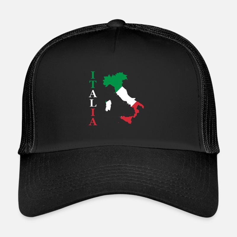 Italia - Casquette trucker  - noir/noir