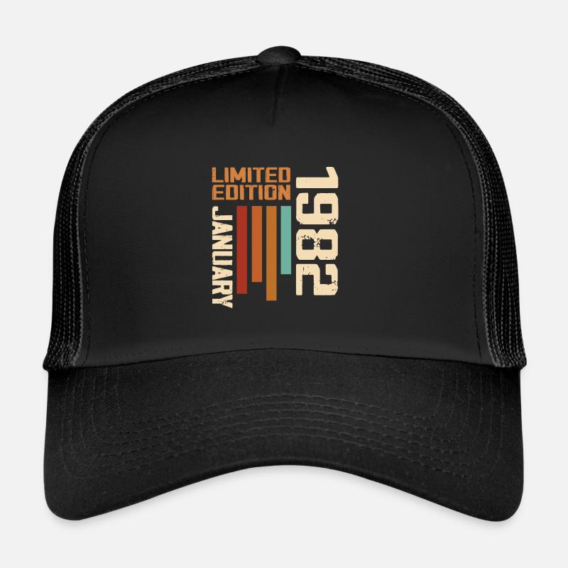 January 1982 - 1982 January Birthday Gift Trucker Cap