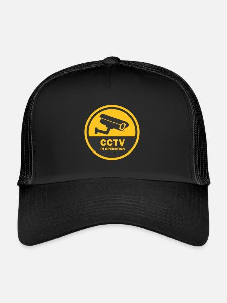 SECURITY CAMERAS IN USE - CCTV in operation - Trucker Cap - black/black - Front