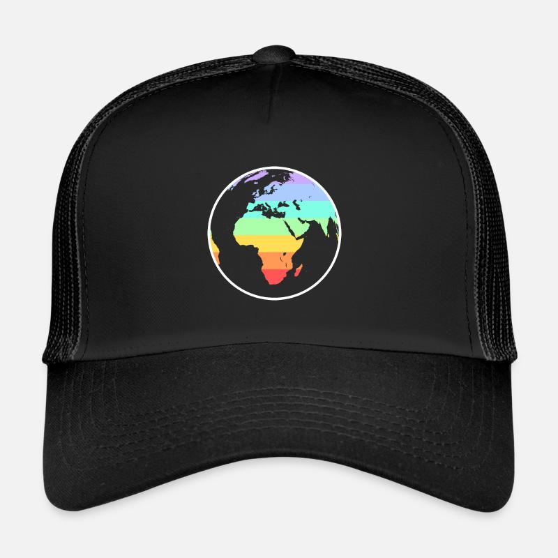 Monde arc-en-ciel Casquette trucker 
