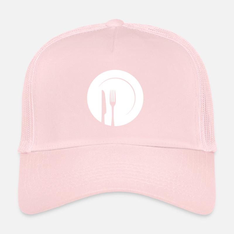 Plate with a knife and fork Trucker Cap