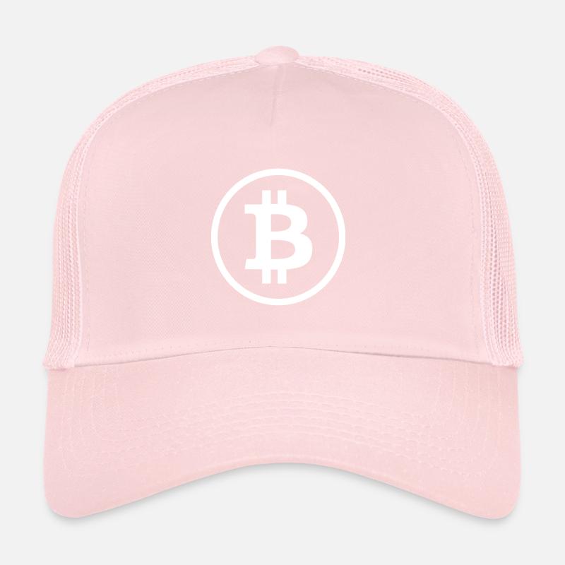Bitcoin Logo Symbole Cercle Blanc Crypto Wallet Casquette trucker 