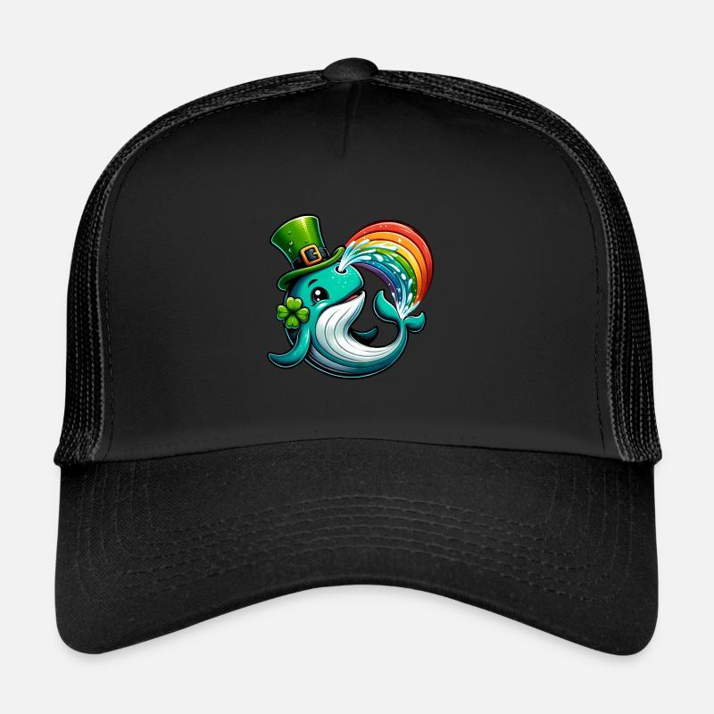 Chemise de bande dessinée de baleine de la Saint-Patrick Casquette trucker 