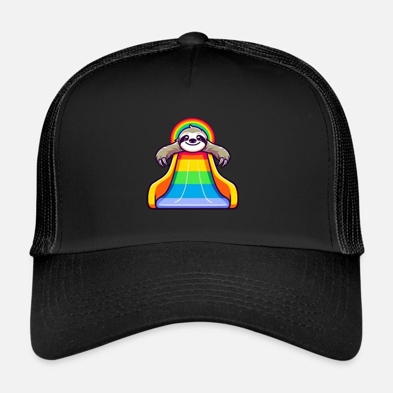 LGBTQ Pride Faultier Regenbogen Rutsche Trucker Cap