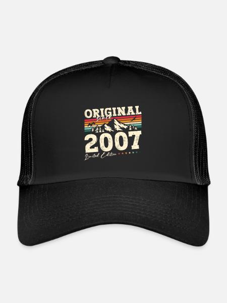 18ème anniversaire 08 Original 2007 Millésime 2007 - Casquette trucker  - noir/noir - Devant