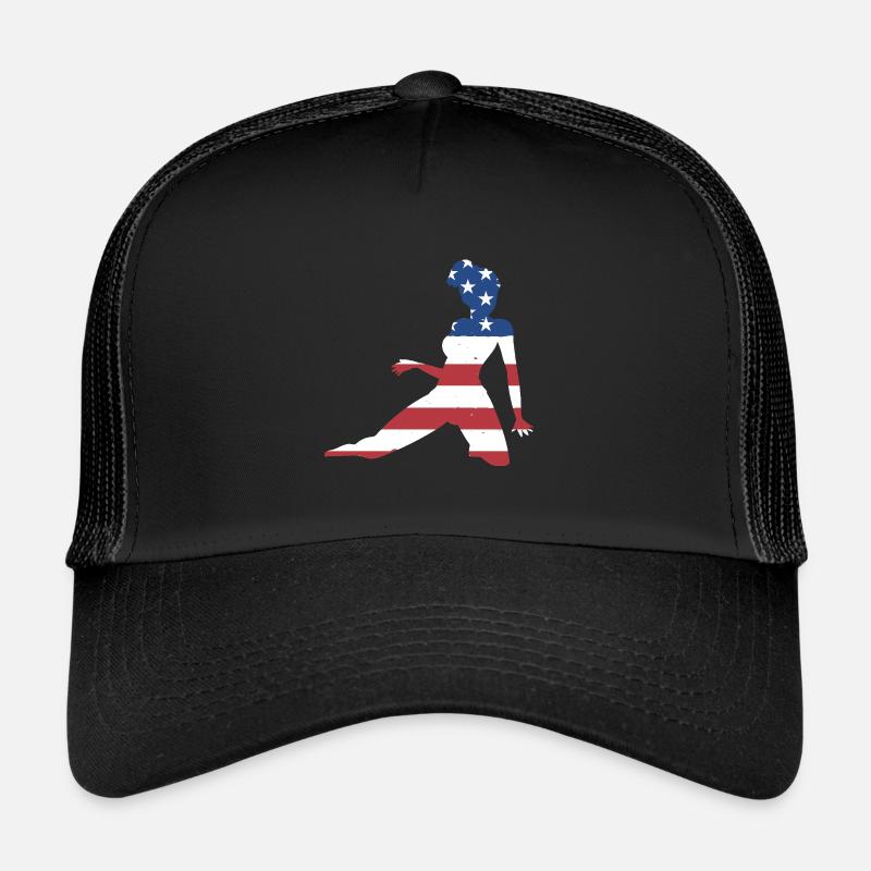 Gymnast Us Flag Rhythmic Gymnastics Trucker Cap