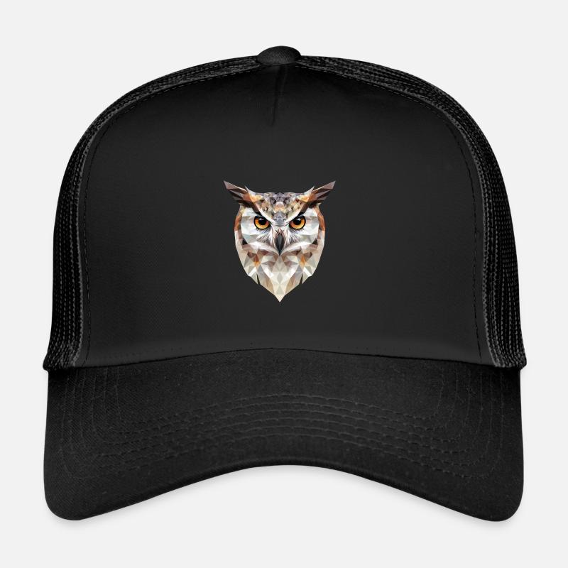 Low Poly Eule – modernes Design für Schlaue Trucker Cap