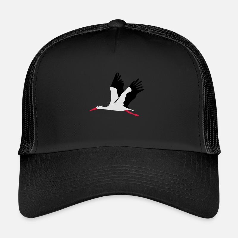 Cigogne - Casquette trucker  - noir/noir