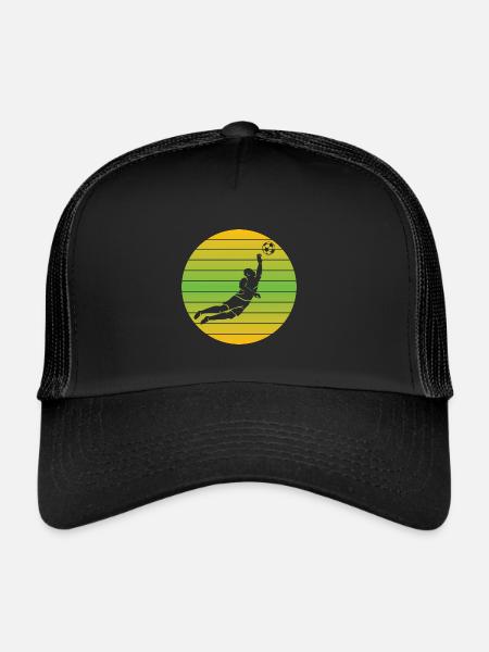 Gardien de but Vintage Football Gardien de but Rétro Gardien de but - Casquette trucker  - noir/noir - Devant
