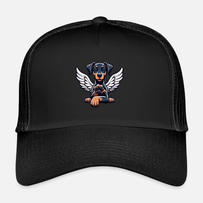 Ange doberman mignon avec des ailes Design Casquette trucker 