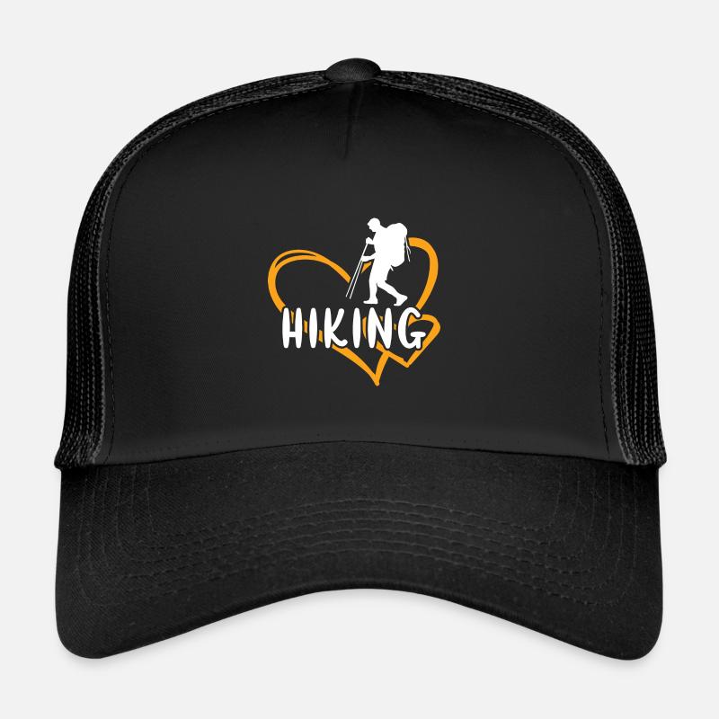 Hiker Heart Hiking Trucker Cap