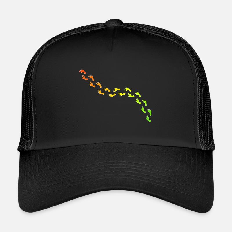 colorful footprints - Trucker Cap - black/black