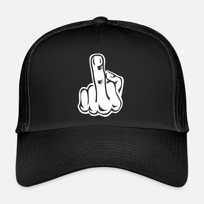 Stinkefinger Middle Finger 1c Trucker Cap